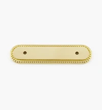 Brass Pearl-Edge Handle Escutcheon