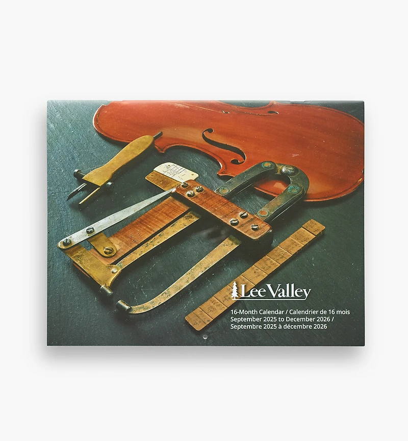 Calendrier de 16 mois Lee Valley – Travail du bois