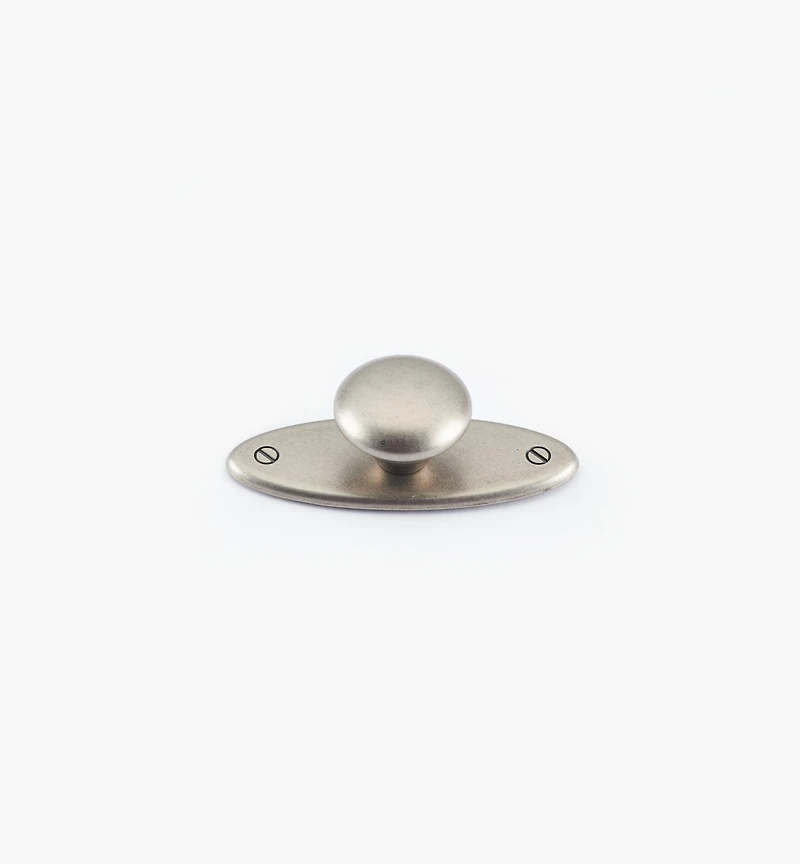 Oval Plate Knob with Escutcheon