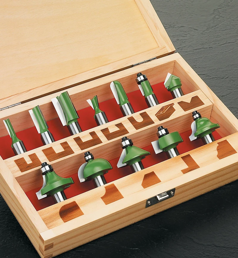 Boxed Set of 12 Router Bits