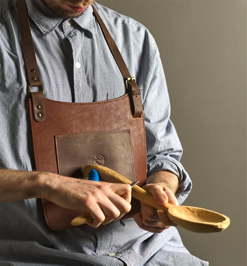 BeaverCraft Carver's Leather Chest Apron