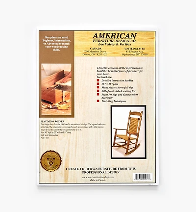 Plantation Rocker Plan