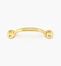 4 7/8" Cast Brass Oval-Post Utility Handle
