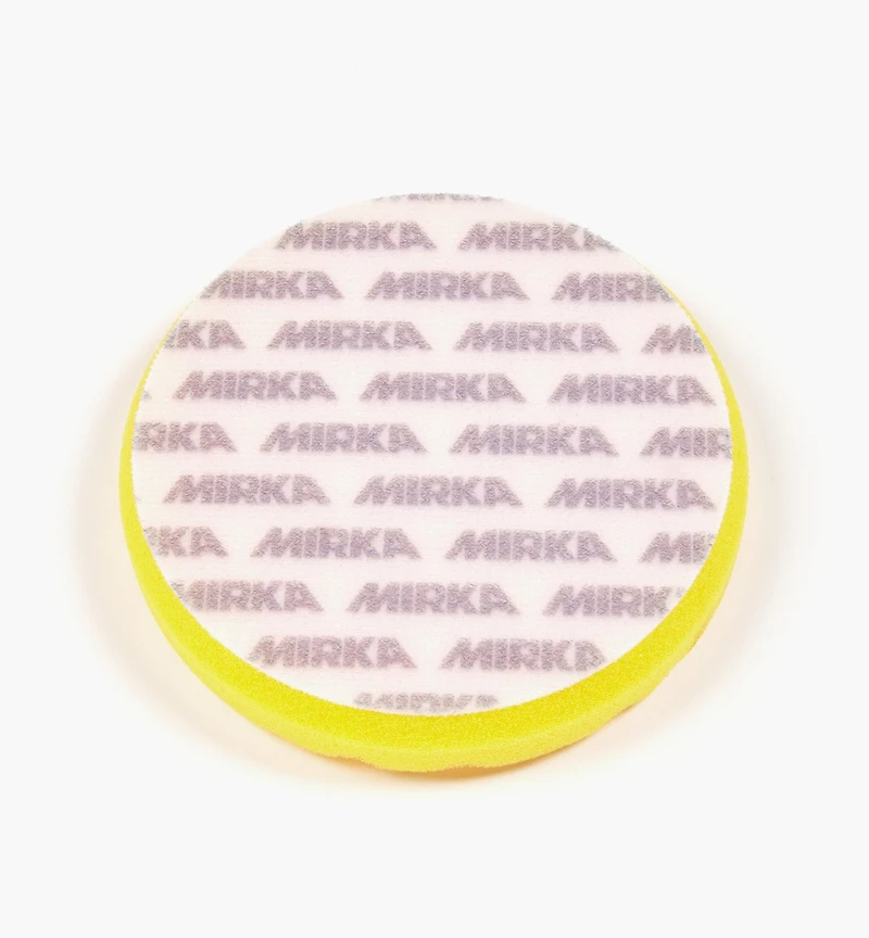 Tampon à polir en mousse gaufrée jaune Mirka, 6 po