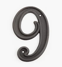 Italic Cast Brass House Numbers