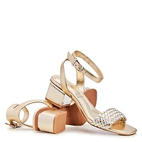 Women's Block Heel Woven Sandal