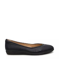 Women's Vivienne Leather Wide Width Ballet Flat