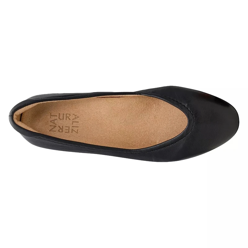 Women's Vivienne Leather Wide Width Ballet Flat