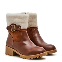 Cuffed Low Heel Waterproof Boot