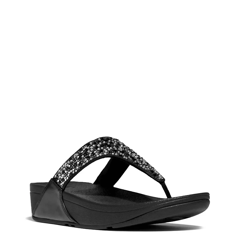 Women's Lulu Crystal-Mix Toe-Post Sandal