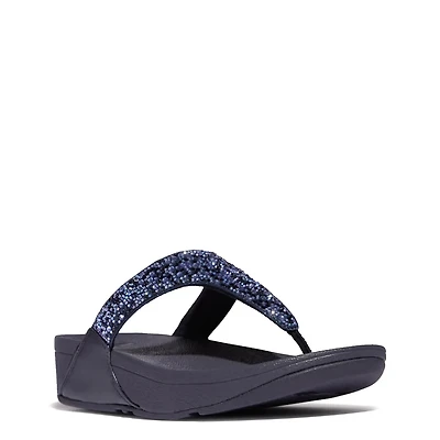 Women's Lulu Crystal-Mix Toe-Post Sandal