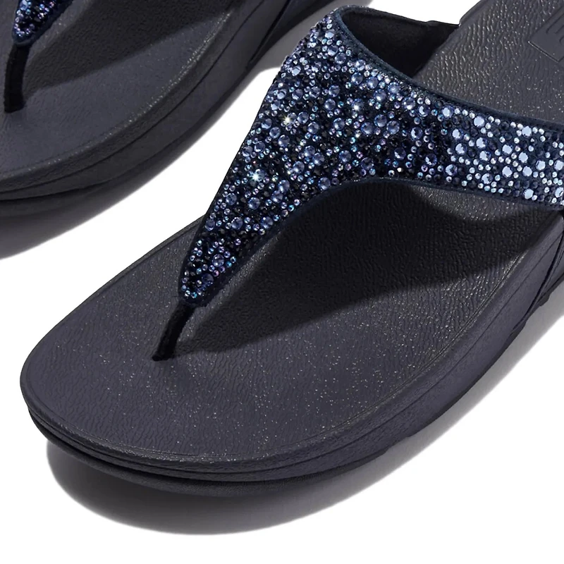 Women's Lulu Crystal-Mix Toe-Post Sandal