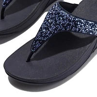 Women's Lulu Crystal-Mix Toe-Post Sandal