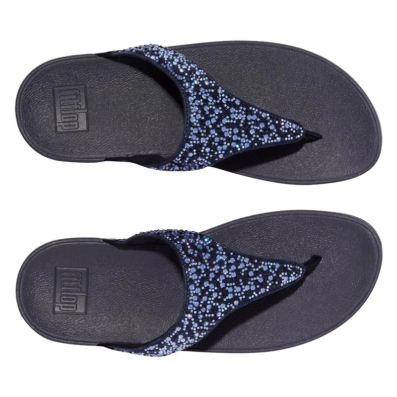 Women's Lulu Crystal-Mix Toe-Post Sandal