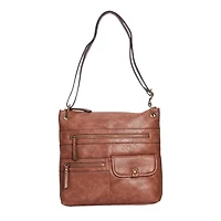 Multi-Zip Large Crossbody Bag