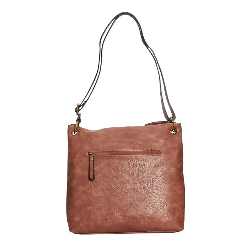 Multi-Zip Large Crossbody Bag