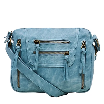 Pebble Multi-Zip Crossbody Bag