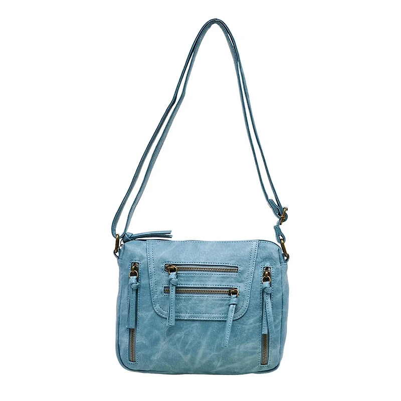 Pebble Multi-Zip Crossbody Bag