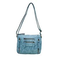 Pebble Multi-Zip Crossbody Bag