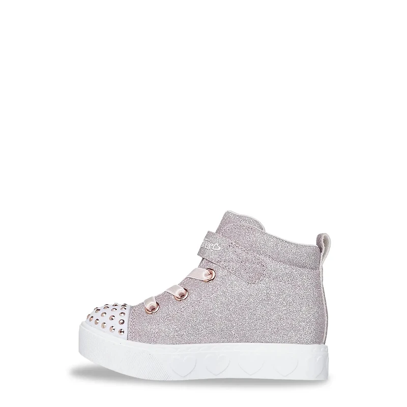 Toddler Girls' Twinkle Toes: Heart Blast Shimmer High-Top Sneaker