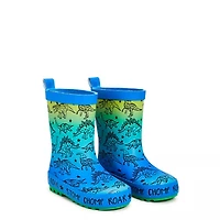 Toddler Boys' Waterproof Ombre Dino Rainboot