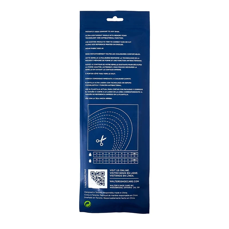 Women's Premium Gel Cut To Fit Insole