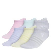 Girl's Cushioned 6PK No Show Socks