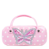 Girl's Butterfly Pearls Case and Heart-Shaped Sunglasses
