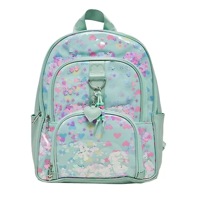Kids' Heart Print Confetti Large Backpack