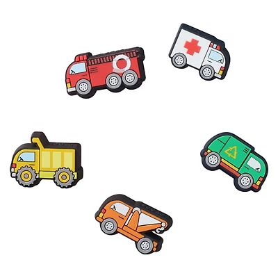 Tiny Work Trucks Jibbitz Charms - 5 Pack