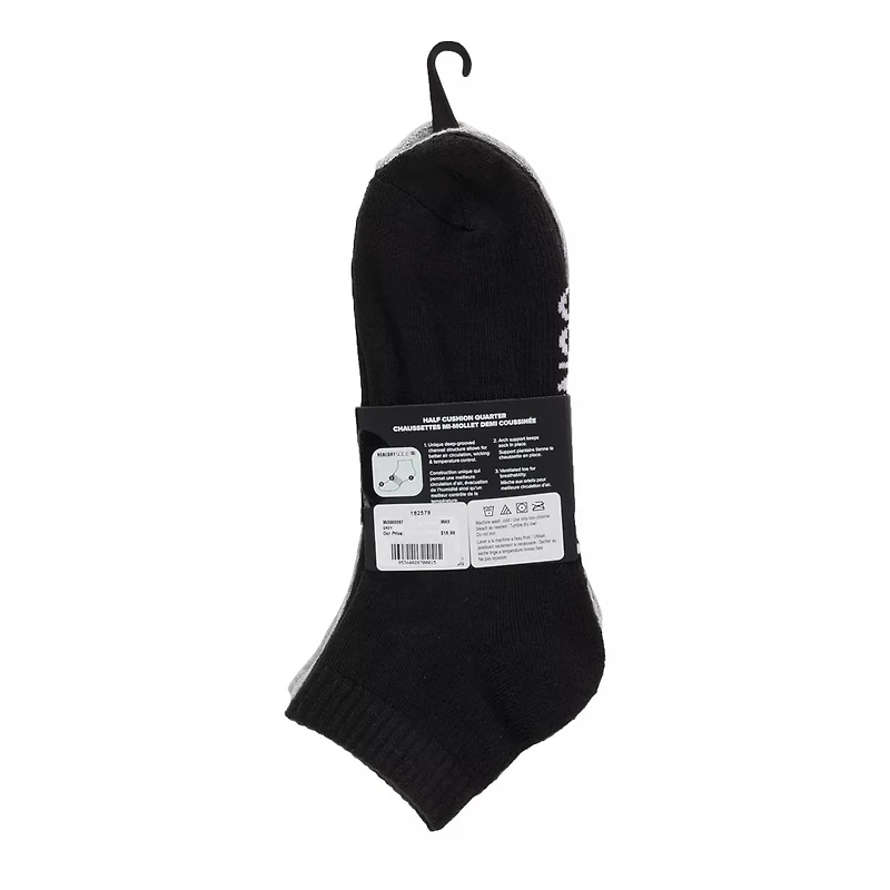Women's 3-Pack Half Cushion Quarter Socks
