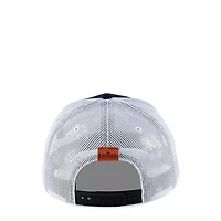 Leather State Patch Curved Trucker Snapback Cap