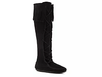 Lace Up Fringe Boot