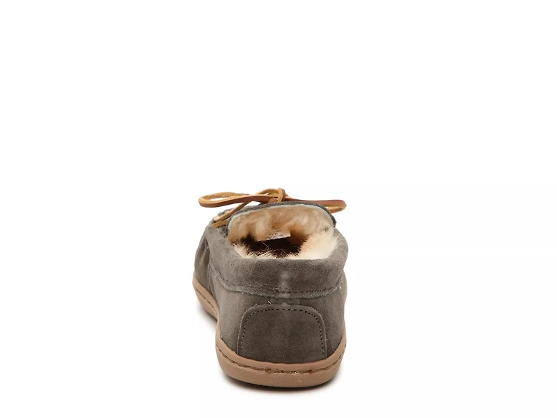 Sheepskin Hard Moccasin Slipper