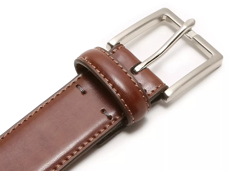Edge Stitched Men's Leather Belt