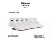 Cushioned Men's Quarter Ankle Socks - 6 Pack
