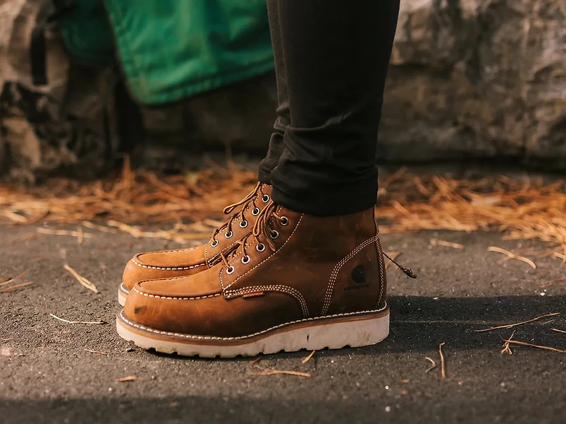 Waterproof Steel Toe Wedge Work Boot - Women's
