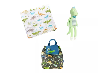 Dinosaur Backpack, Blanket, & Plush Doll Gift Set