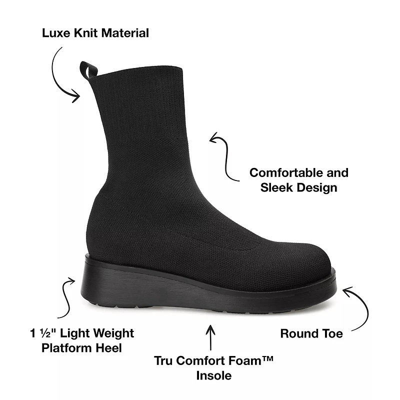 Ebby Platform Wedge Bootie