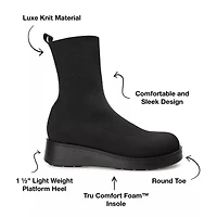 Ebby Platform Wedge Bootie