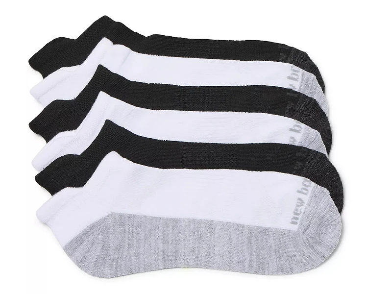 Cushioned Men's No Show Socks - 6 Pack