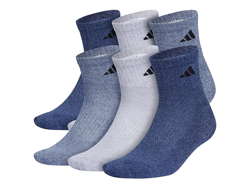 Athletic Cushioned Men's Quarter Ankle Socks - 6 Pack