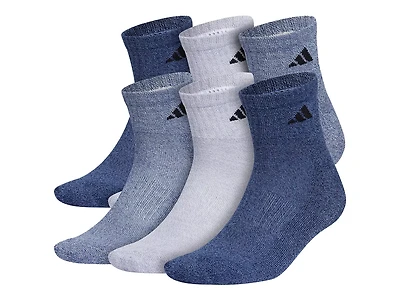 Athletic Cushioned Men's Quarter Ankle Socks - 6 Pack