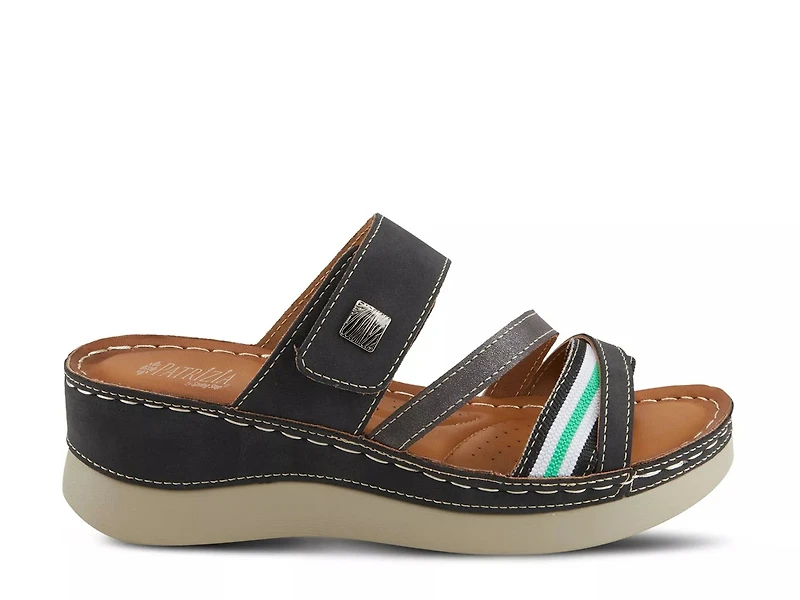 Sude Wedge Sandal