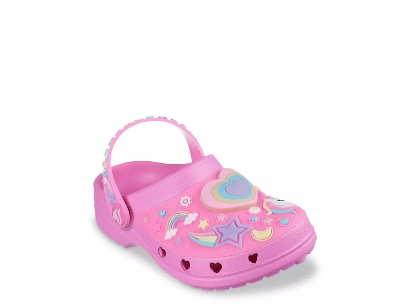Foamies Heart Charmer Girly Land Light-Up Clog  - Kids'
