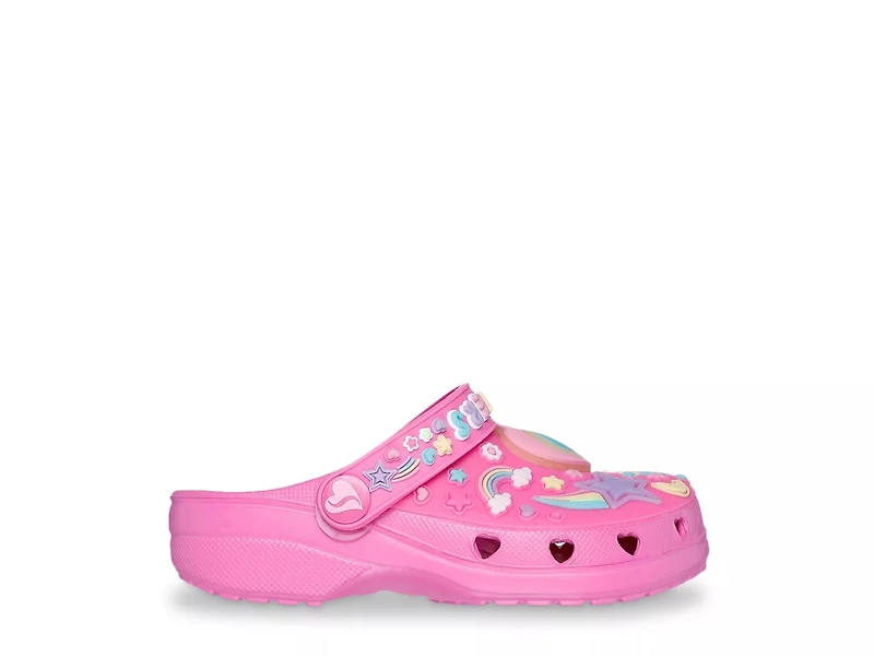 Foamies Heart Charmer Girly Land Light-Up Clog  - Kids'