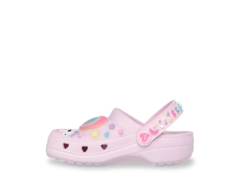 Foamies Heart Charmer Girly Land Light-Up Clog - Kids'