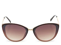 Brandy Round Cat-Eye Sunglasses