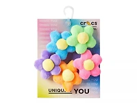 Plush Flower Power Jibbitz Set - 5 Pack