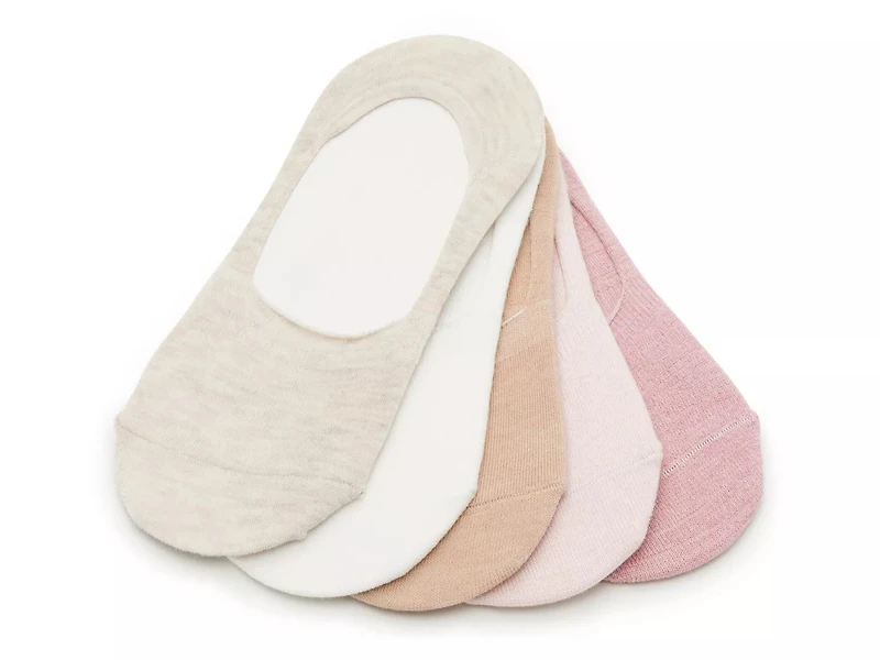 Heathered No Show Liners - 5 Pack